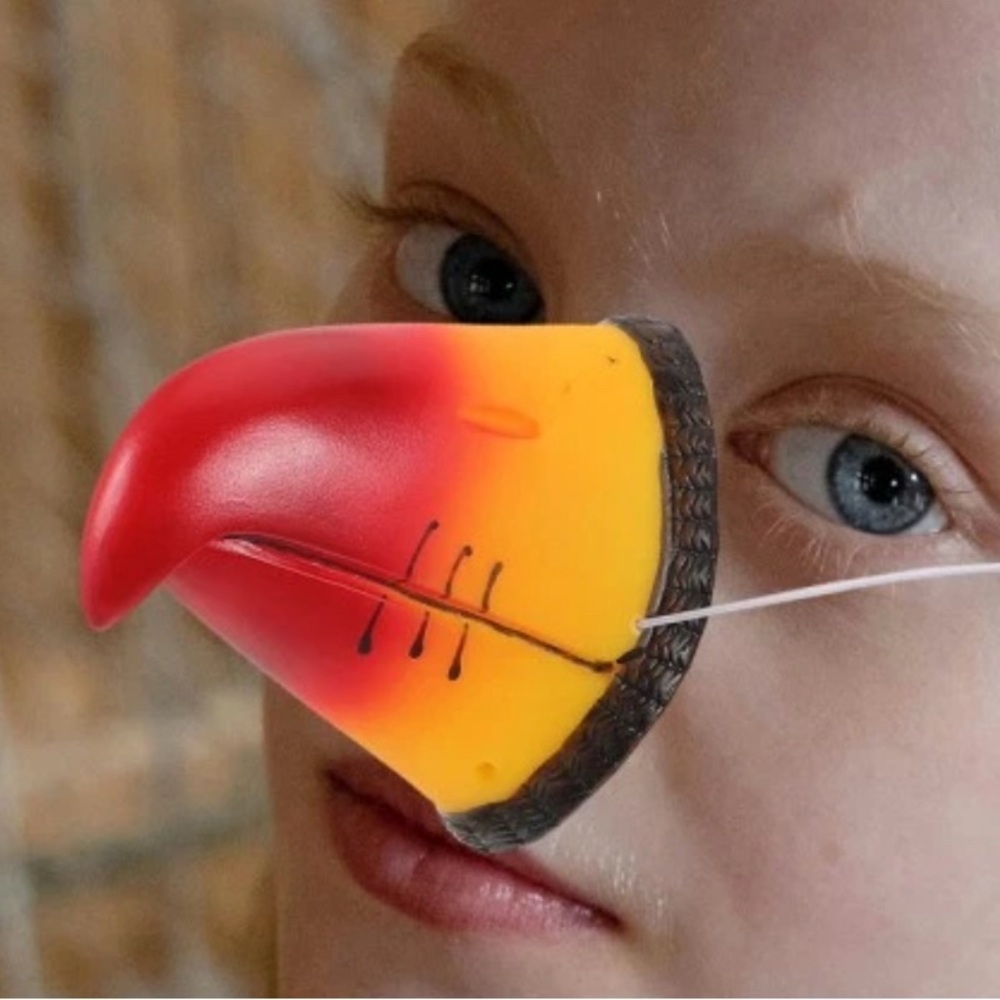 Colorful PARROT Toucan Beak FOR ALL Costume Accessory VINTAGE BY CEASERS C.C.NEW